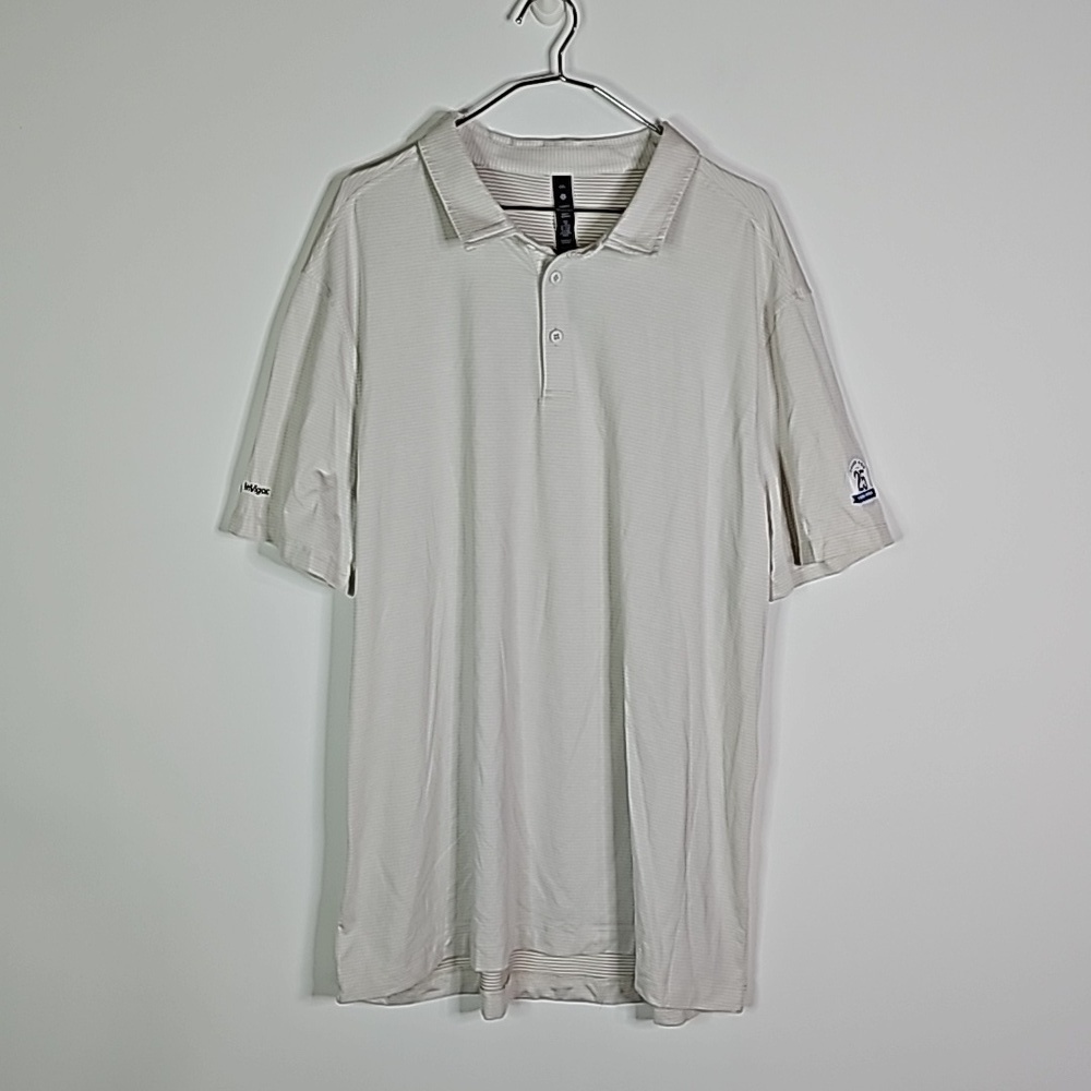 LULULEMON XXL cream polo short sleeve shirt